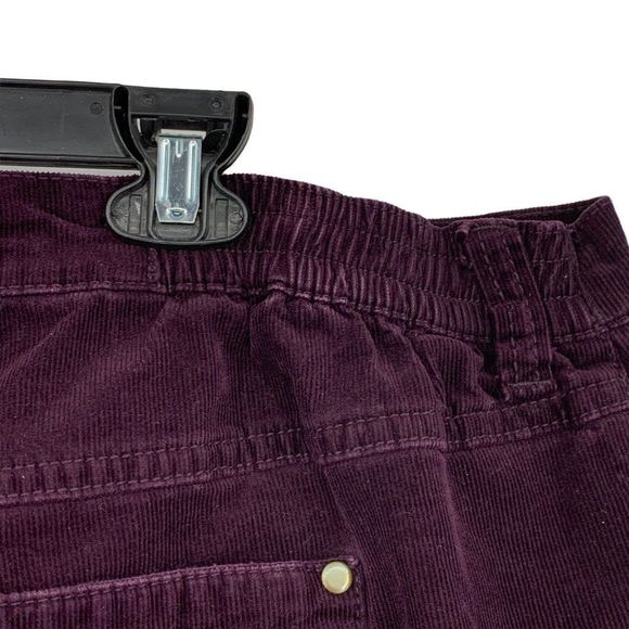 Liz & Me size 26W plus stretch Corduroy Pants in Berry 1918 Straight Leg Relaxed - Picture 6 of 9